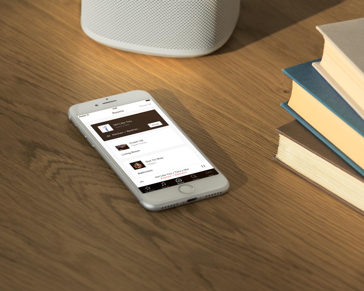 Phone using sonos app
