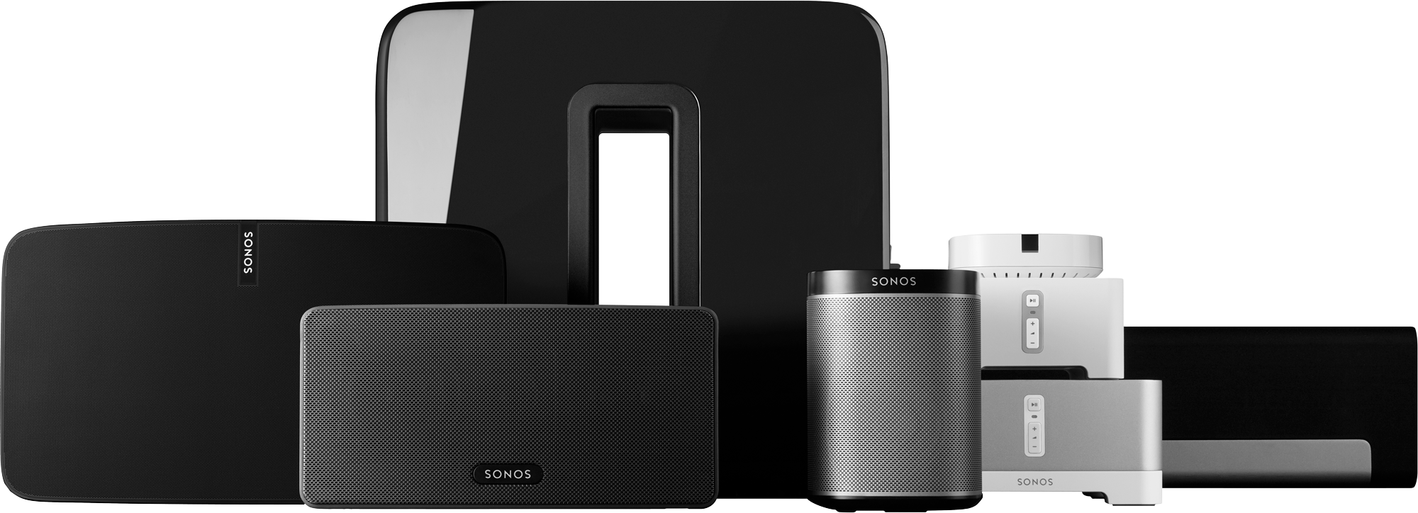 A bunch of sonos speakers